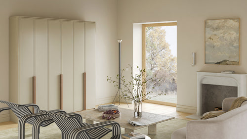 A.S.Helsingo Lalax Ash Green wardrobe in living room