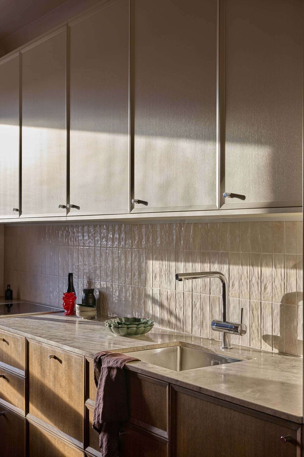 tobacco kitchen Craft Oak Tobacco Cask Wood Plank Matte Porcelain Tile crafted with NatureMatch brings advanced realism to life BRAHE | Afternoon White Oak
