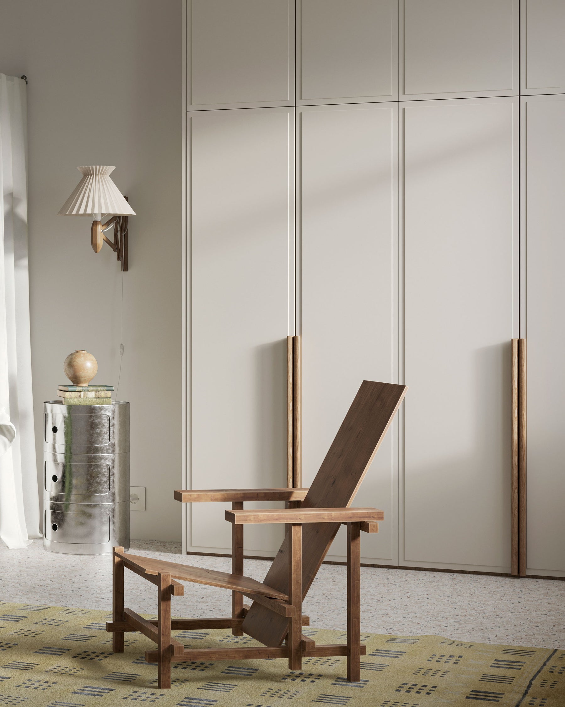A.S.Helsingö Lalax built-in wardrobe with IKEA PAX frames
