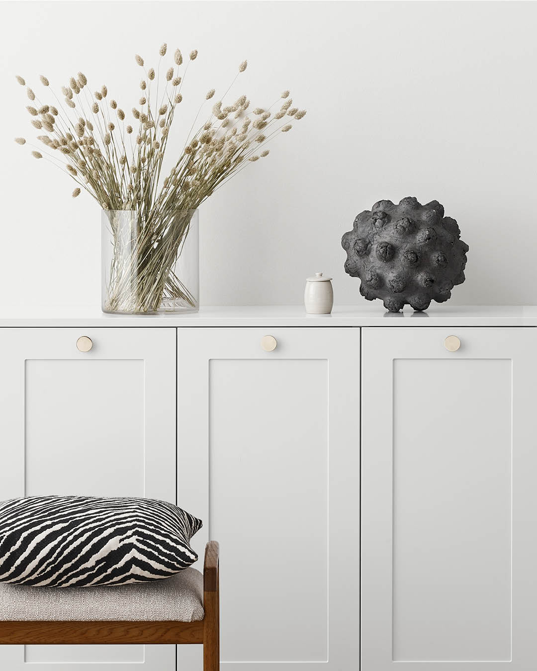 Ensio sideboard in Natural White A.S.Helsingo IKEA METOD frame